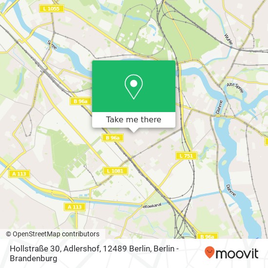 Карта Hollstraße 30, Adlershof, 12489 Berlin