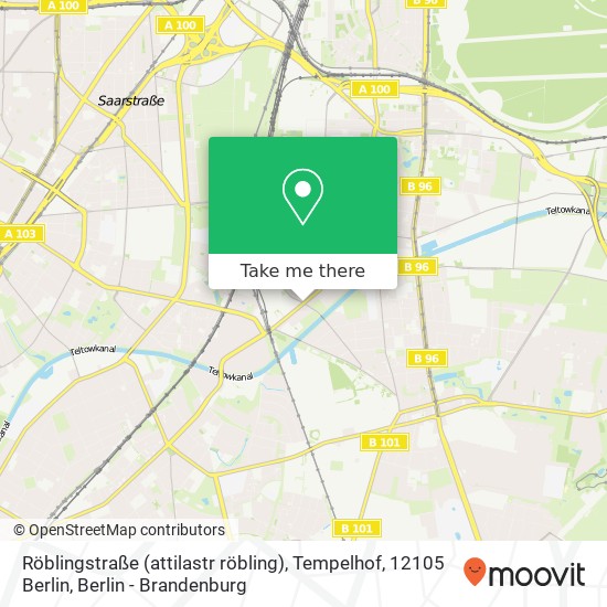 Карта Röblingstraße (attilastr röbling), Tempelhof, 12105 Berlin