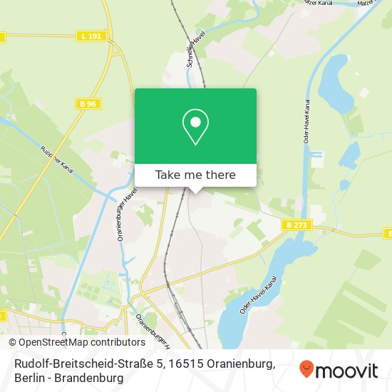 Карта Rudolf-Breitscheid-Straße 5, 16515 Oranienburg