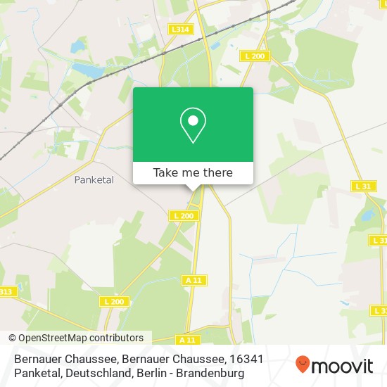 Bernauer Chaussee, Bernauer Chaussee, 16341 Panketal, Deutschland map