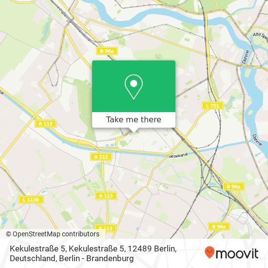 Карта Kekulestraße 5, Kekulestraße 5, 12489 Berlin, Deutschland