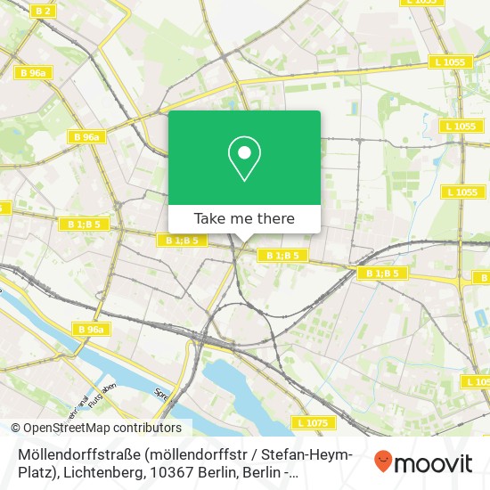 Карта Möllendorffstraße (möllendorffstr / Stefan-Heym-Platz), Lichtenberg, 10367 Berlin