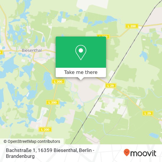 Карта Bachstraße 1, 16359 Biesenthal