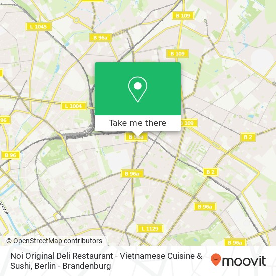 Карта Noi Original Deli Restaurant - Vietnamese Cuisine & Sushi, Schönhauser Allee 72A Prenzlauer Berg, 10437 Berlin