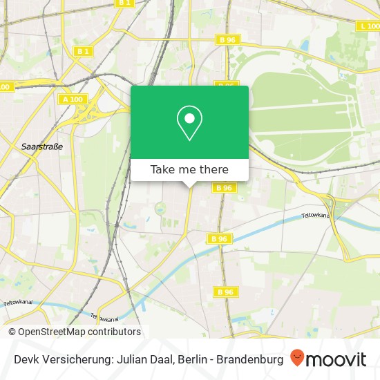 Devk Versicherung: Julian Daal, Manteuffelstraße 14A map