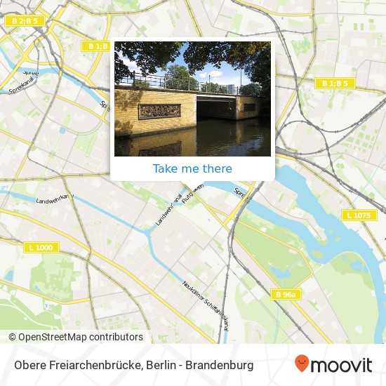Карта Obere Freiarchenbrücke, Alt-Treptow, 12435 Berlin