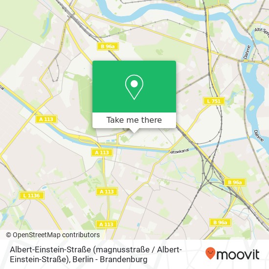 Albert-Einstein-Straße (magnusstraße / Albert-Einstein-Straße), Adlershof, 12489 Berlin map