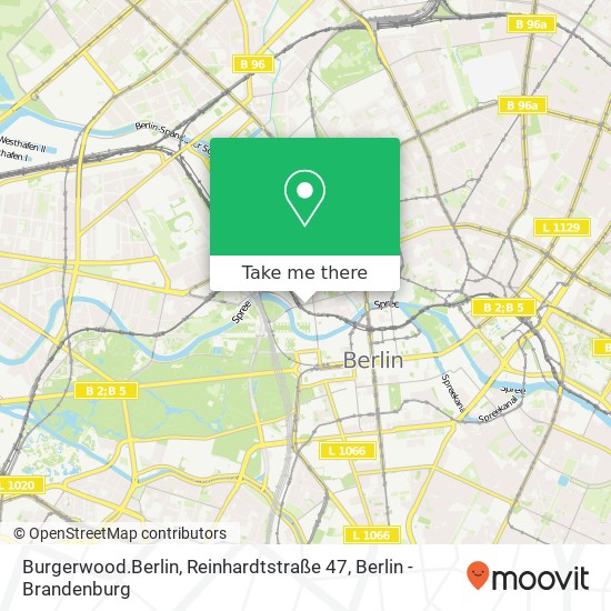Карта Burgerwood.Berlin, Reinhardtstraße 47
