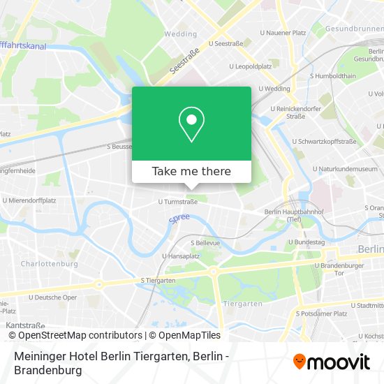 Meininger Hotel Berlin Tiergarten map