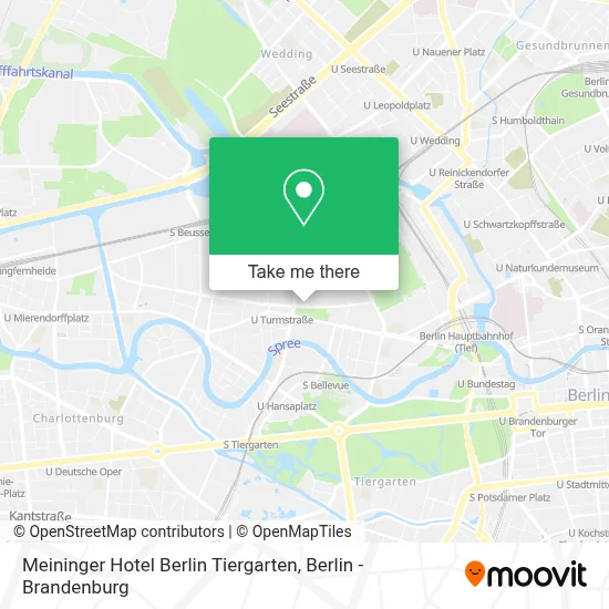 Meininger Hotel Berlin Tiergarten map