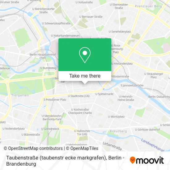Карта Taubenstraße (taubenstr ecke markgrafen)