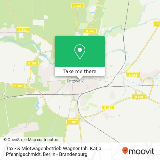 Карта Taxi- & Mietwagenbetrieb Wagner Inh. Katja Pfennigschmidt