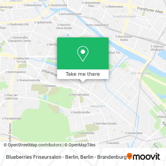 Blueberries Friseursalon - Berlin map