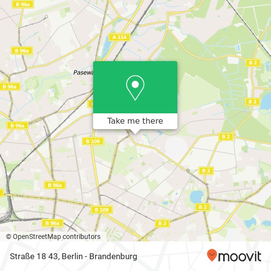 Карта Straße 18 43, Heinersdorf, 13089 Berlin