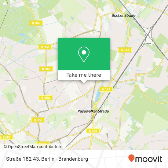 Карта Straße 182 43, Französisch Buchholz, 13127 Berlin