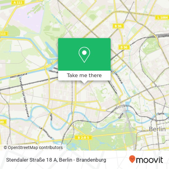Карта Stendaler Straße 18 A, Stendaler Str. 18 A, 10559 Berlin, Deutschland