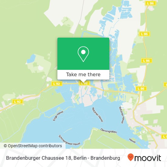 Карта Brandenburger Chaussee 18, 14669 Ketzin / Havel