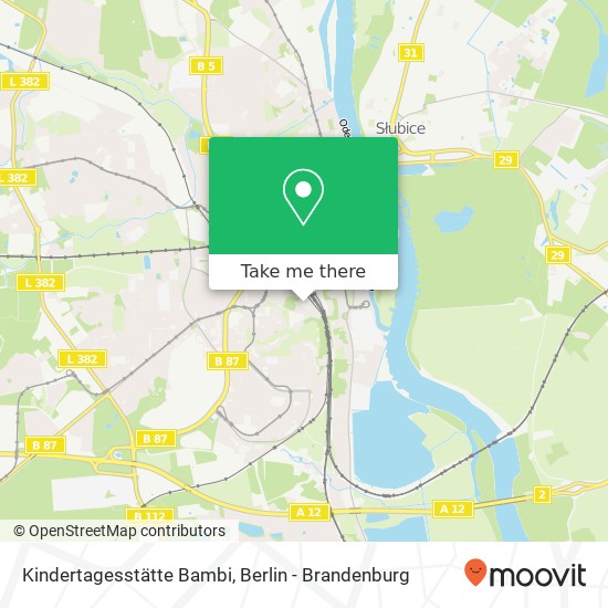 Карта Kindertagesstätte Bambi, Mixdorfer Straße 11