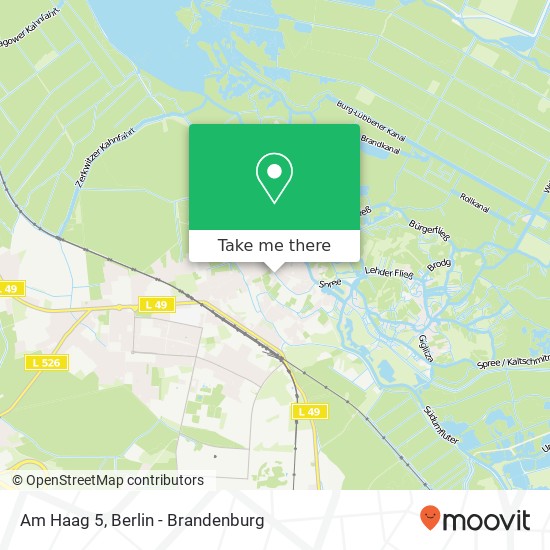 Карта Am Haag 5, 03222 Lübbenau / Spreewald