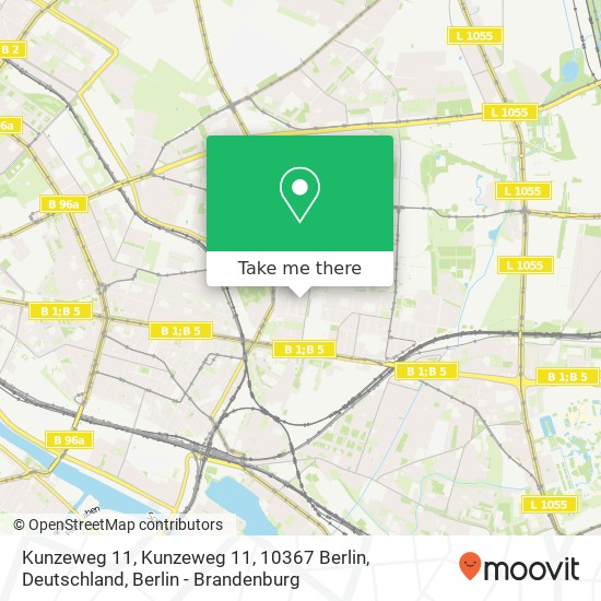 Карта Kunzeweg 11, Kunzeweg 11, 10367 Berlin, Deutschland