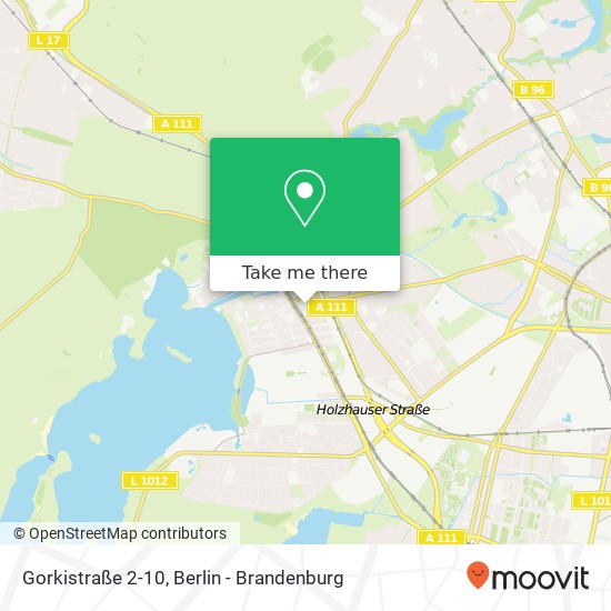 Карта Gorkistraße 2-10, Gorkistraße 2-10, 13507 Berlin, Deutschland