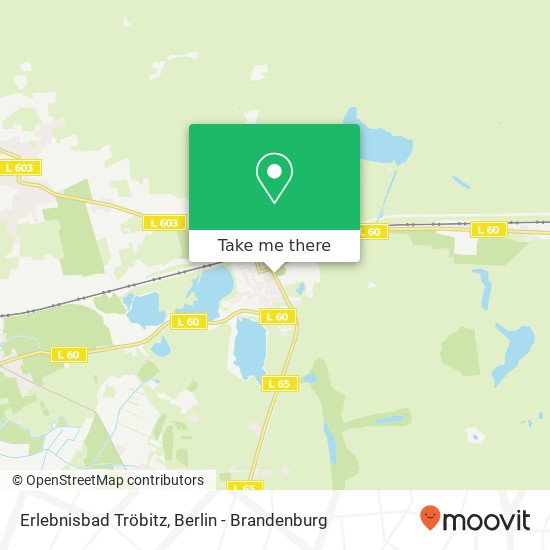Карта Erlebnisbad Tröbitz, Liebenwerdaer Chaussee 1