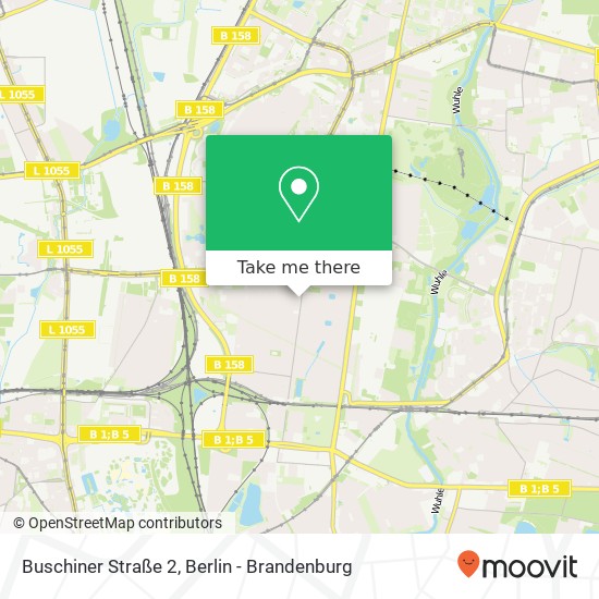 Карта Buschiner Straße 2, Biesdorf, 12683 Berlin