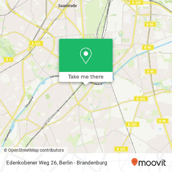 Карта Edenkobener Weg 26, Edenkobener Weg 26, 12247 Berlin, Deutschland