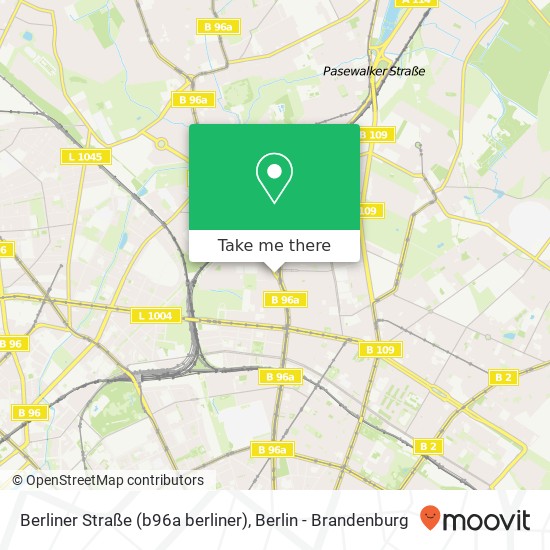 Berliner Straße (b96a berliner), Pankow, 13187 Berlin map