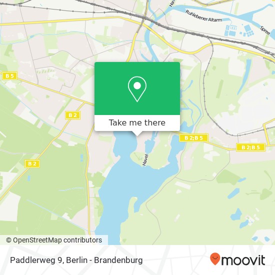 Карта Paddlerweg 9, Paddlerweg 9, 13595 Berlin, Deutschland