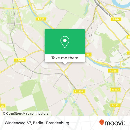 Карта Windenweg 67, Rudow, 12357 Berlin