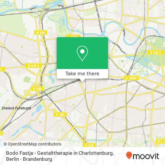 Карта Bodo Fastje - Gestalttherapie in Charlottenburg, Mommsenstraße 34