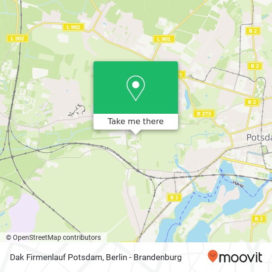 Dak Firmenlauf Potsdam, Am Neuen Palais map