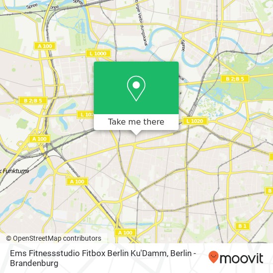 Карта Ems Fitnessstudio Fitbox Berlin Ku'Damm, Leibnizstraße 49