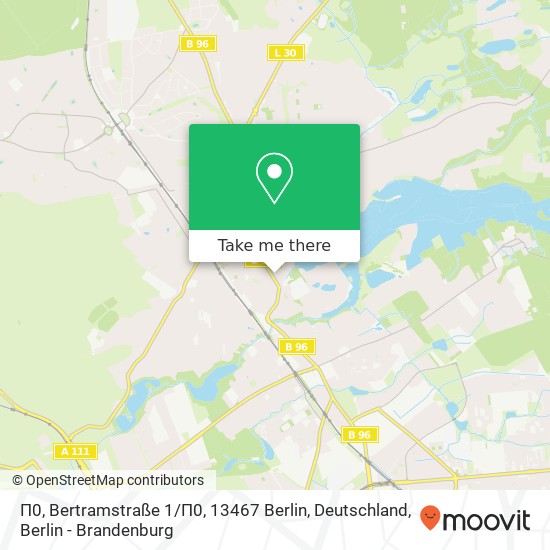 Карта П0, Bertramstraße 1 / П0, 13467 Berlin, Deutschland