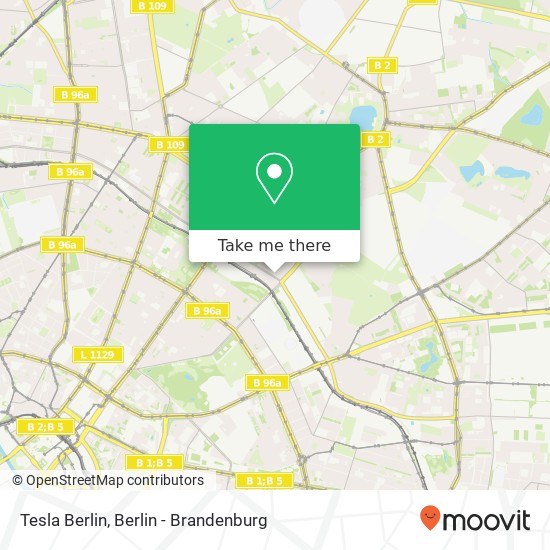 Карта Tesla Berlin, Storkower Straße 83