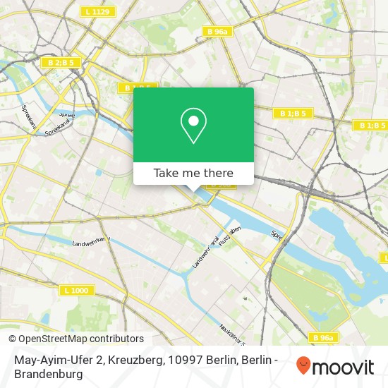 Карта May-Ayim-Ufer 2, Kreuzberg, 10997 Berlin