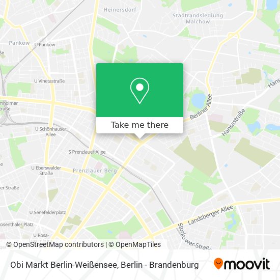 Карта Obi Markt Berlin-Weißensee