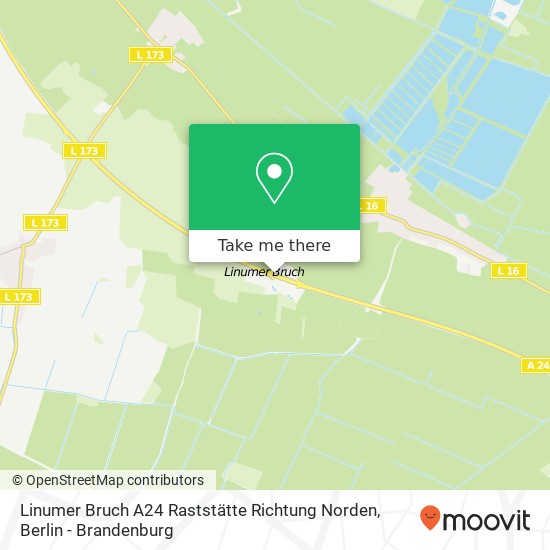 Linumer Bruch A24 Raststätte Richtung Norden, A24 map