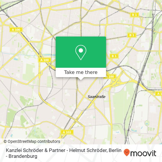 Карта Kanzlei Schröder & Partner - Helmut Schröder, Sarrazinstraße
