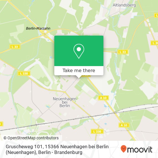 Карта Gruscheweg 101, 15366 Neuenhagen bei Berlin