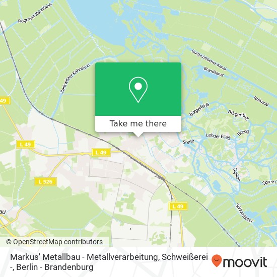 Карта Markus' Metallbau - Metallverarbeitung, Schweißerei -, Lange Straße 32