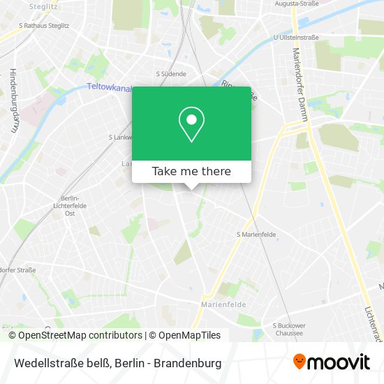Wedellstraße belß map