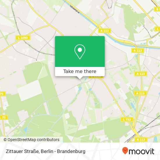 Карта Zittauer Straße, Rudow, 12355 Berlin
