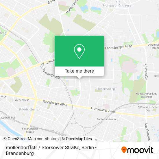 Карта möllendorffstr / Storkower Straße