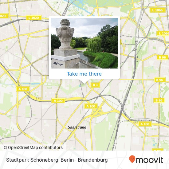 Карта Stadtpark Schöneberg, Stadtpark Schöneberg, Martin-Luther-Straße 105, 10825 Berlin, Deutschland