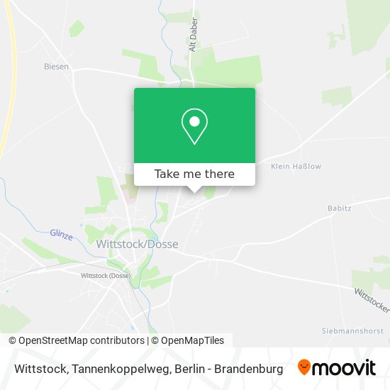 Wittstock, Tannenkoppelweg map