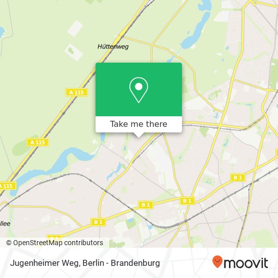 Карта Jugenheimer Weg, Jugenheimer Weg, 14163 Berlin, Deutschland