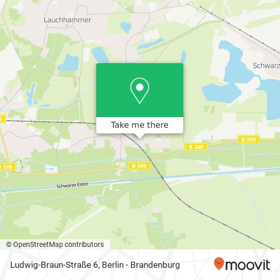 Карта Ludwig-Braun-Straße 6, 01979 Lauchhammer
