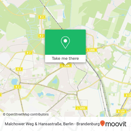 Malchower Weg & Hansastraße, Malchower Weg & Hansastraße, 13051 Berlin, Deutschland map